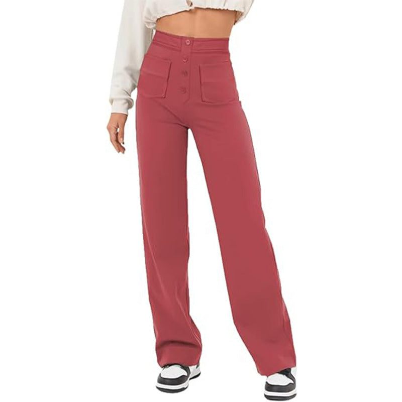 Pantalon Taille Haute - Élégance Décontractée