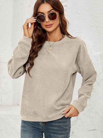Sweat-shirt en Velours Côtelé