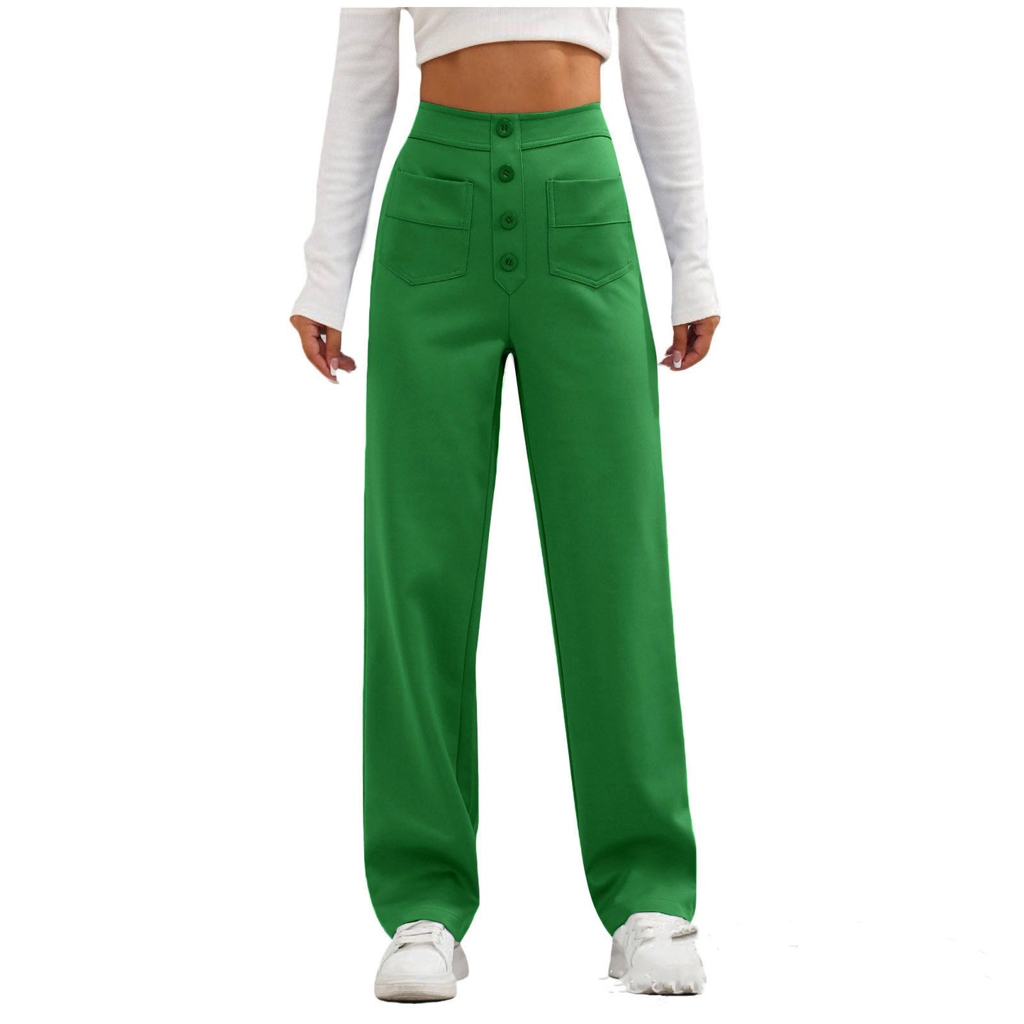 Pantalon Taille Haute - Élégance Décontractée