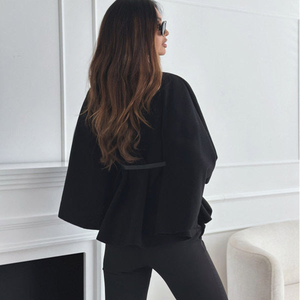 Manteau Élégant à Col Montant