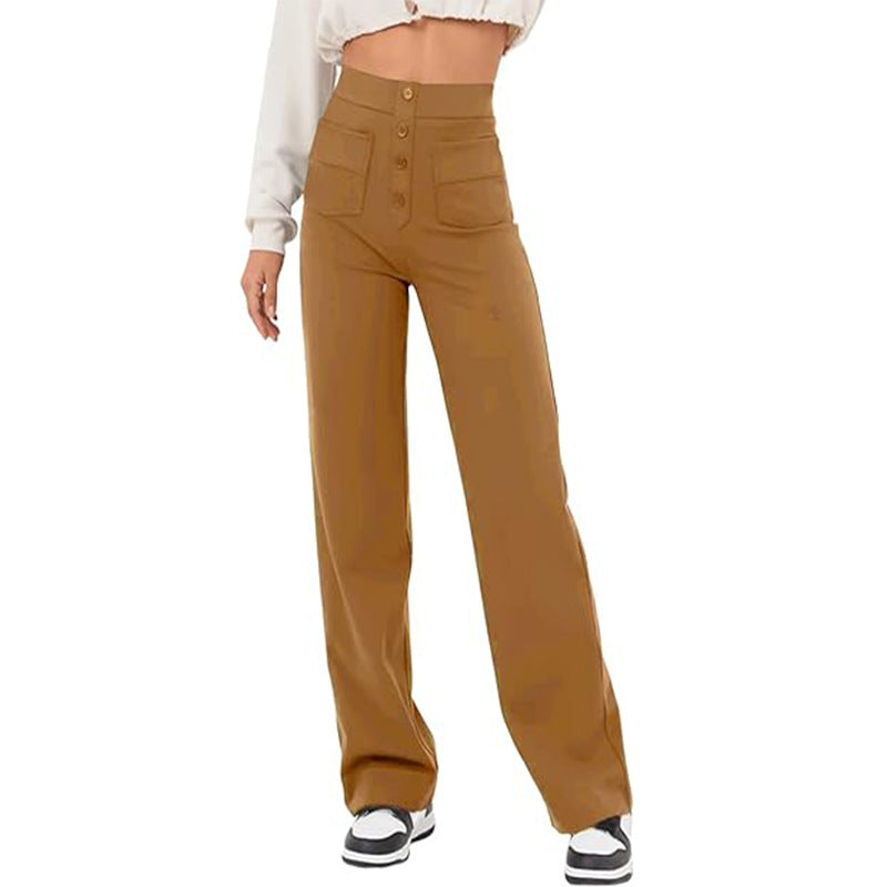 Pantalon Taille Haute - Élégance Décontractée