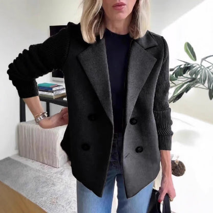 Blazer Élégant à Manches Tricotées