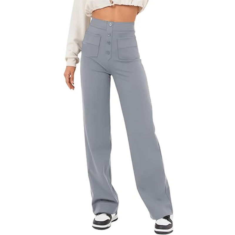 Pantalon Taille Haute - Élégance Décontractée