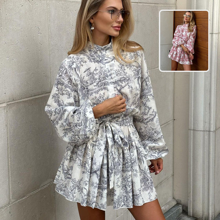 Robe Courte Imprimée Ultra Tendance
