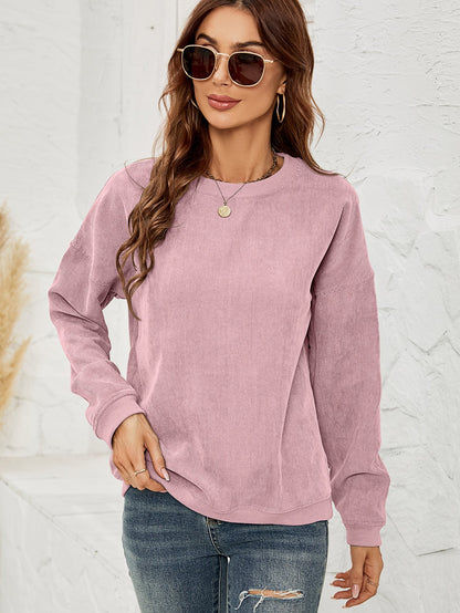 Sweat-shirt en Velours Côtelé