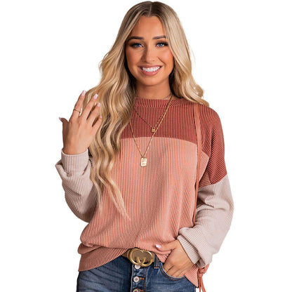 Sweatshirt Bicolore Décontracté