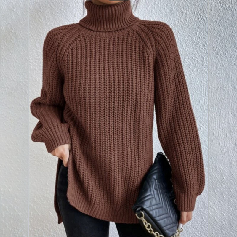 Pull Col Roulé Élégant