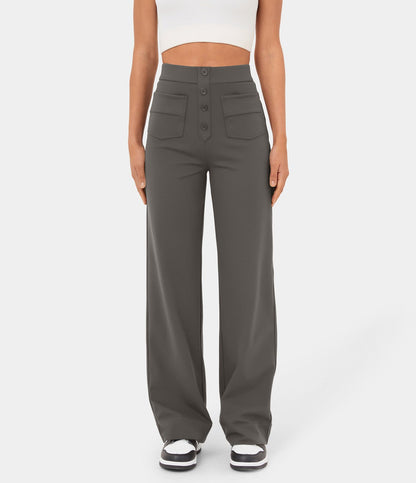 Pantalon Taille Haute - Élégance Décontractée