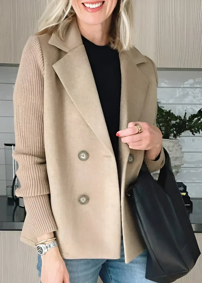 Blazer Élégant à Manches Tricotées